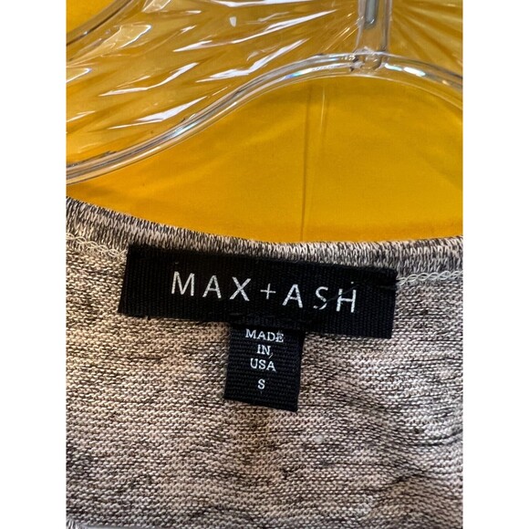 Max + Ash Knit Babydoll Mini Dress Womens S Gray Balloon Sleeve Waffle Knit NWT - Picture 4 of 7